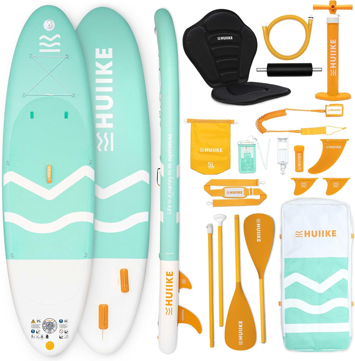 HUIIKE, SUP-Board, 130 kg, Stand Up Paddling Board 10' und bis zu mit Zubehör Inklusive