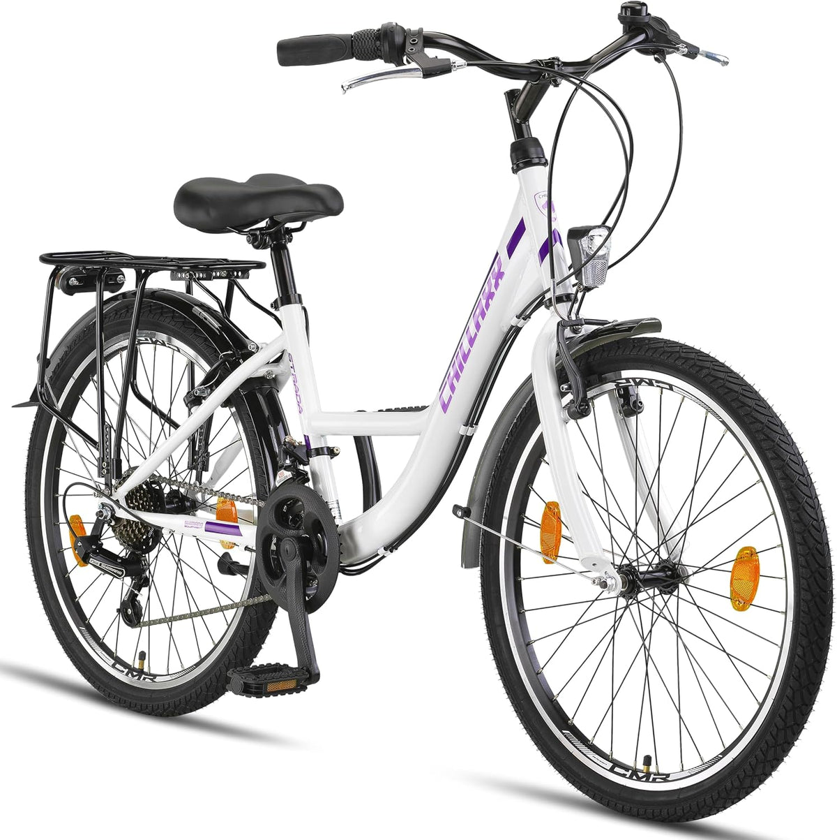 Chillaxx, Fahrrad, 28 Zoll, Bike, Bike Strada Premium City Bike in 24, - für Mädchen, Jungen, Herren und Damen - 21 Gang-Schaltung - Holland Citybike
