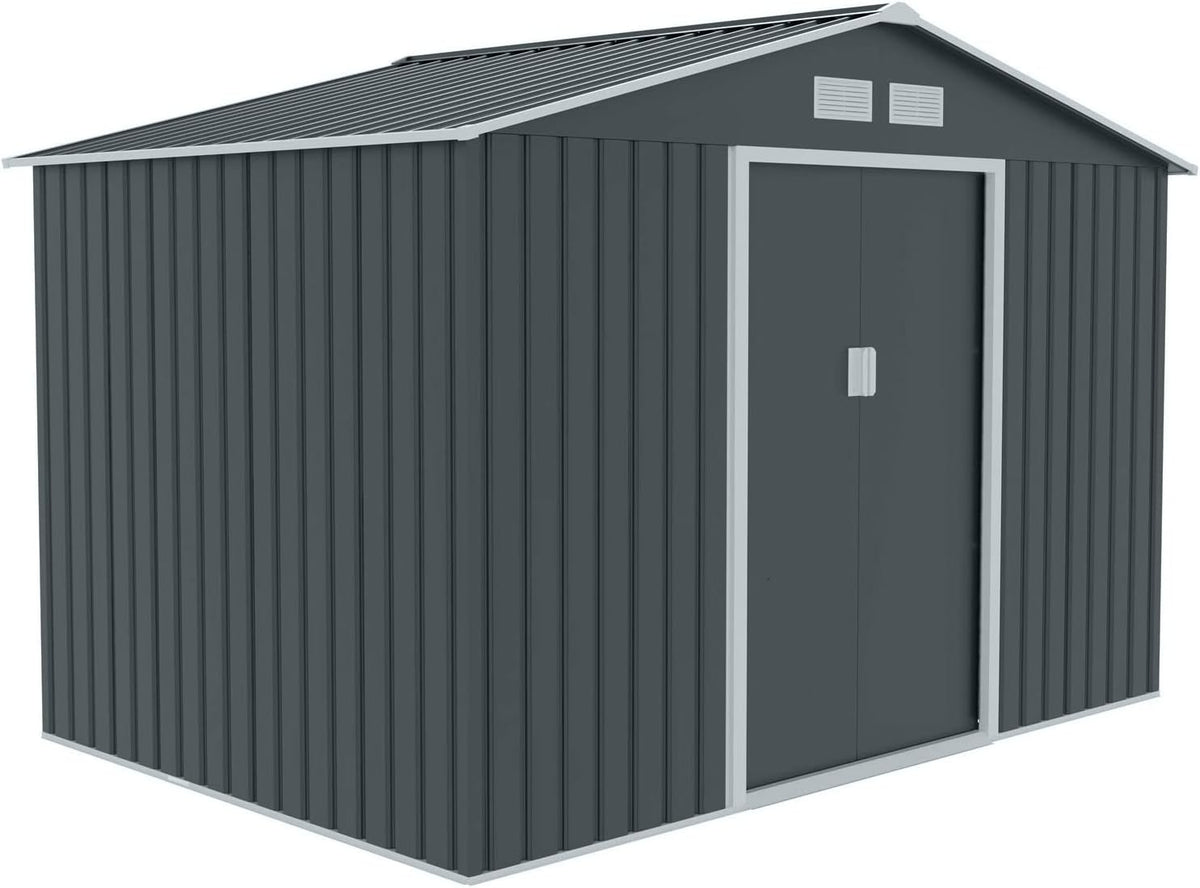 Gerätehaus, HATTORO, 277x191x192cm, S200 XXL Metall Geräteschuppen Garten Schuppen Gartenhaus