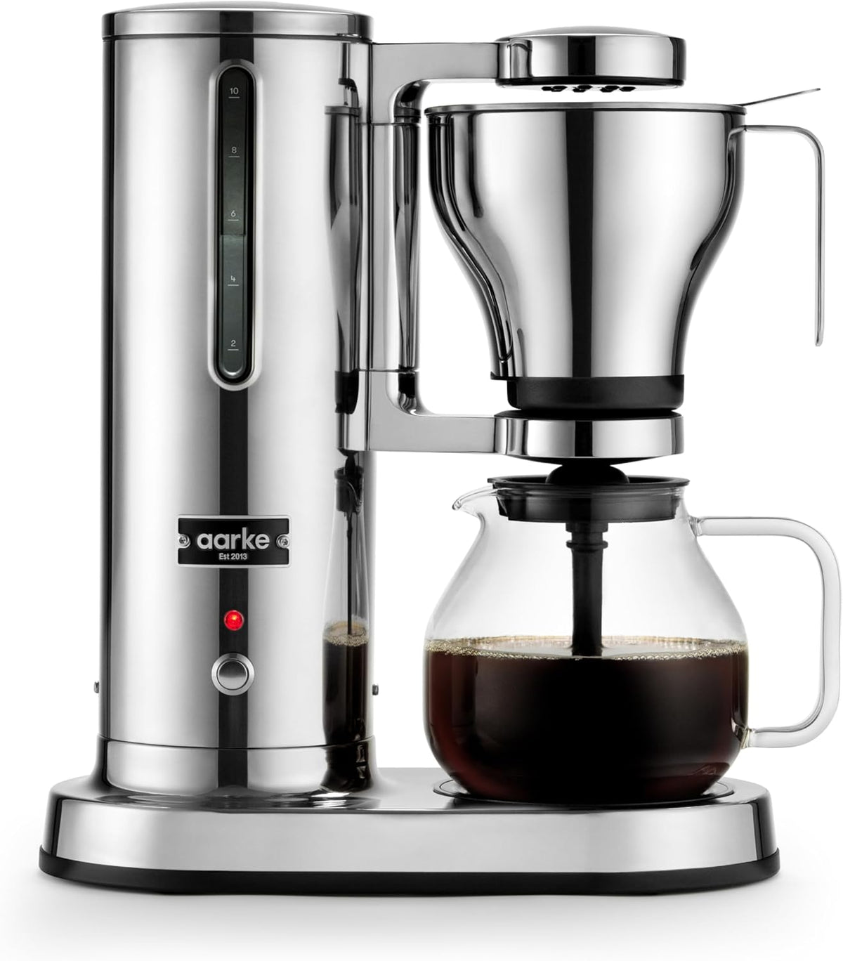 aarke, Kaffeemaschine, 1.25L, Filter, Elektrische, Glaskaraffe, Warmhaltefunktion, 10-Tassen-Kapazität, 250 ml