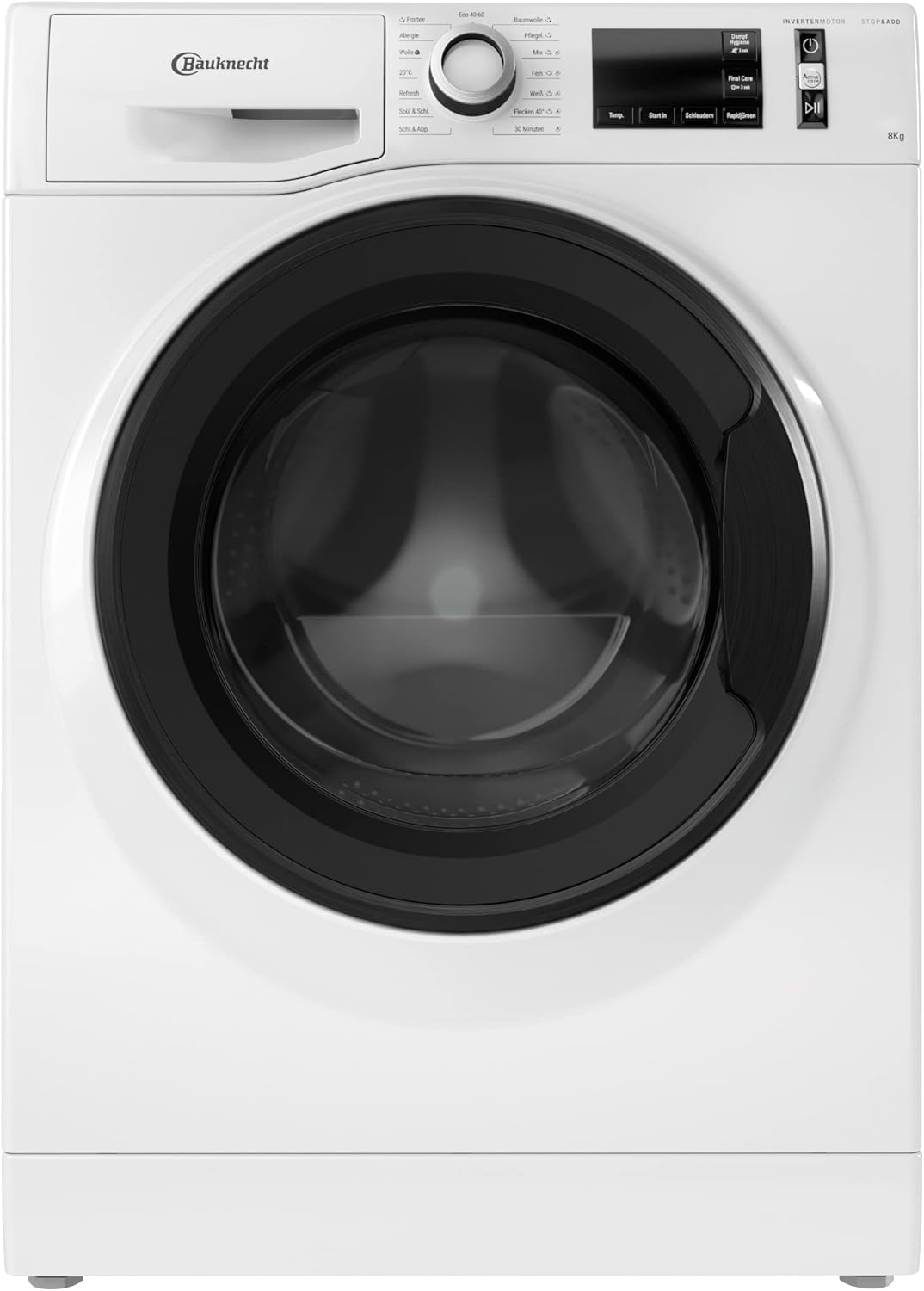 Bauknecht, Waschmaschine, 8kg, W Active 8A Frontlader//kraftvolle Fleckentfernung/ Dampf