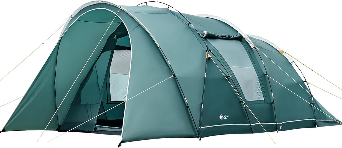 Portal, Tunnelzelte, Zelt 5-6 Personen Tunnelzelt 6 Mann Luxus Campingzelt