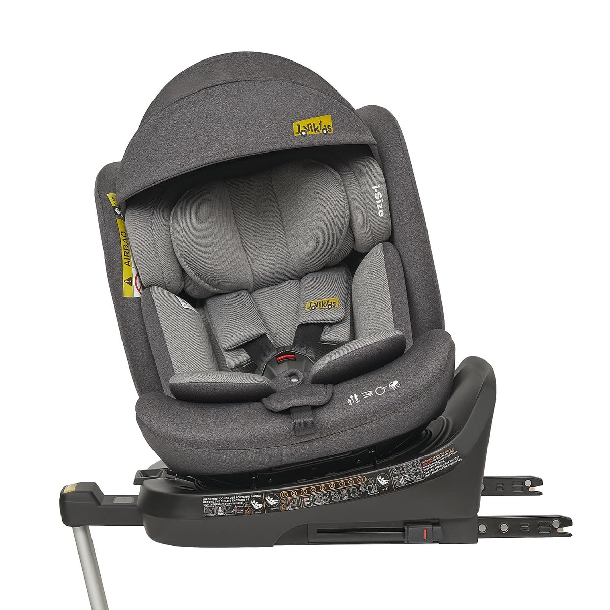Jovikids, Kindersitz, 150cm, 360° Drehbar mit ISOFIX, i-Size 40- (ab Geburt -12 Jahre) Baby Autositz Reboarder