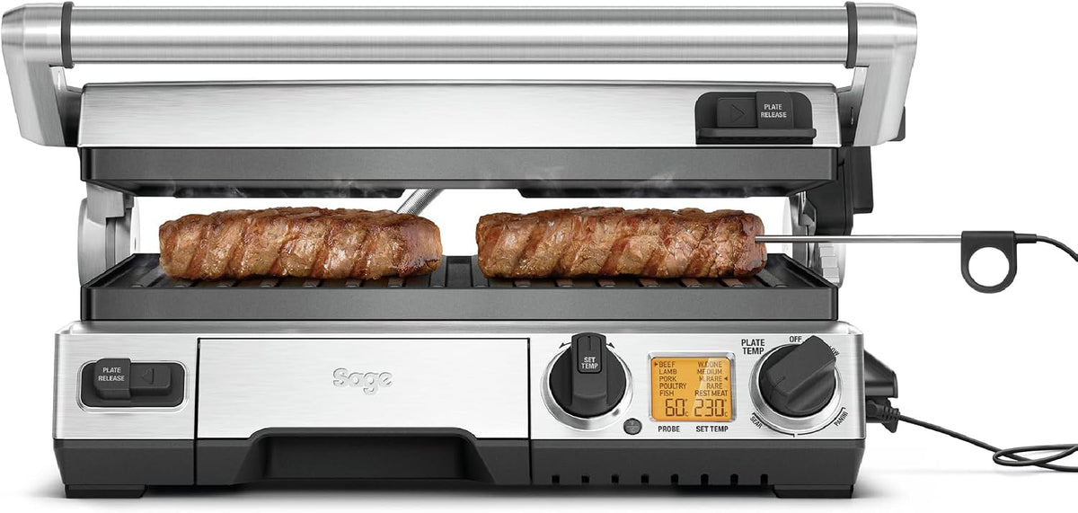 Sage, Elektrogrill, The Smart Grill Pro, Elektrischer Grill, Gebürsteter Edelstahl