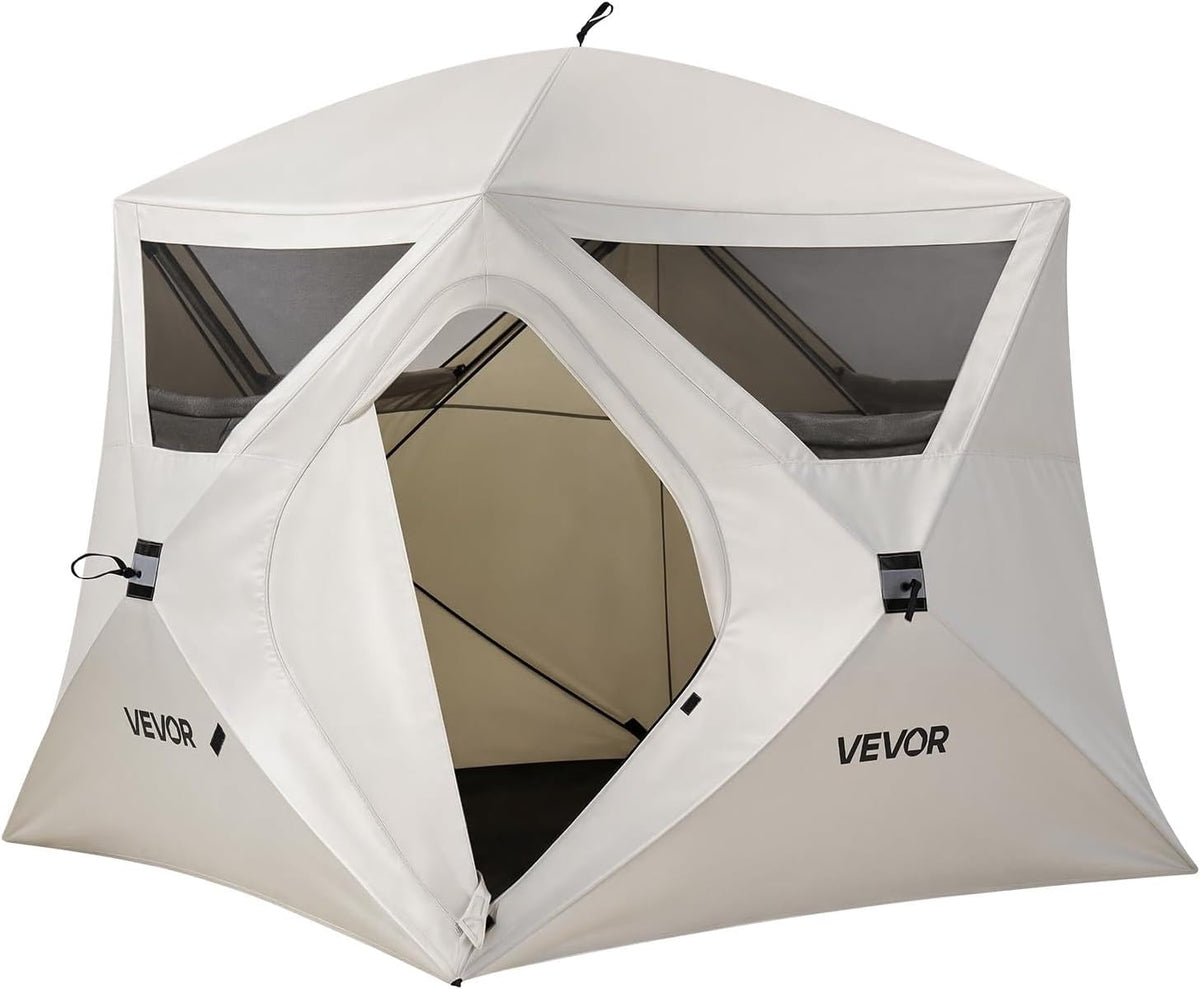 VEVOR, Firstzelte, 229x229x212 cm, Campingzelt 4-Personen, Pop-Up-Zelt mit Netzfenstern, Familienzelt Schneller Aufbau in 60 Sekunden