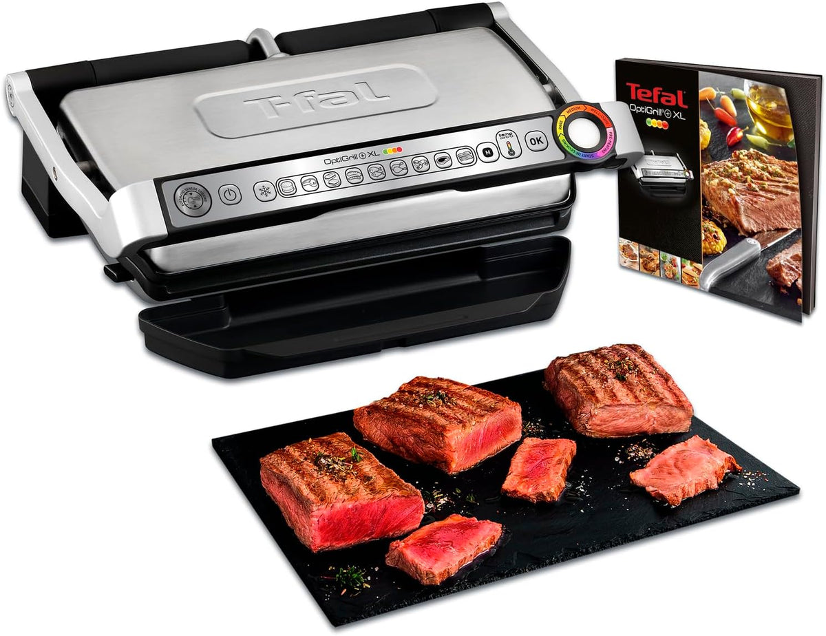 Tefal, Elektrische Tischgrills, OptiGrill+ XL Kontaktgrill, 9 Programme, manueller Modus