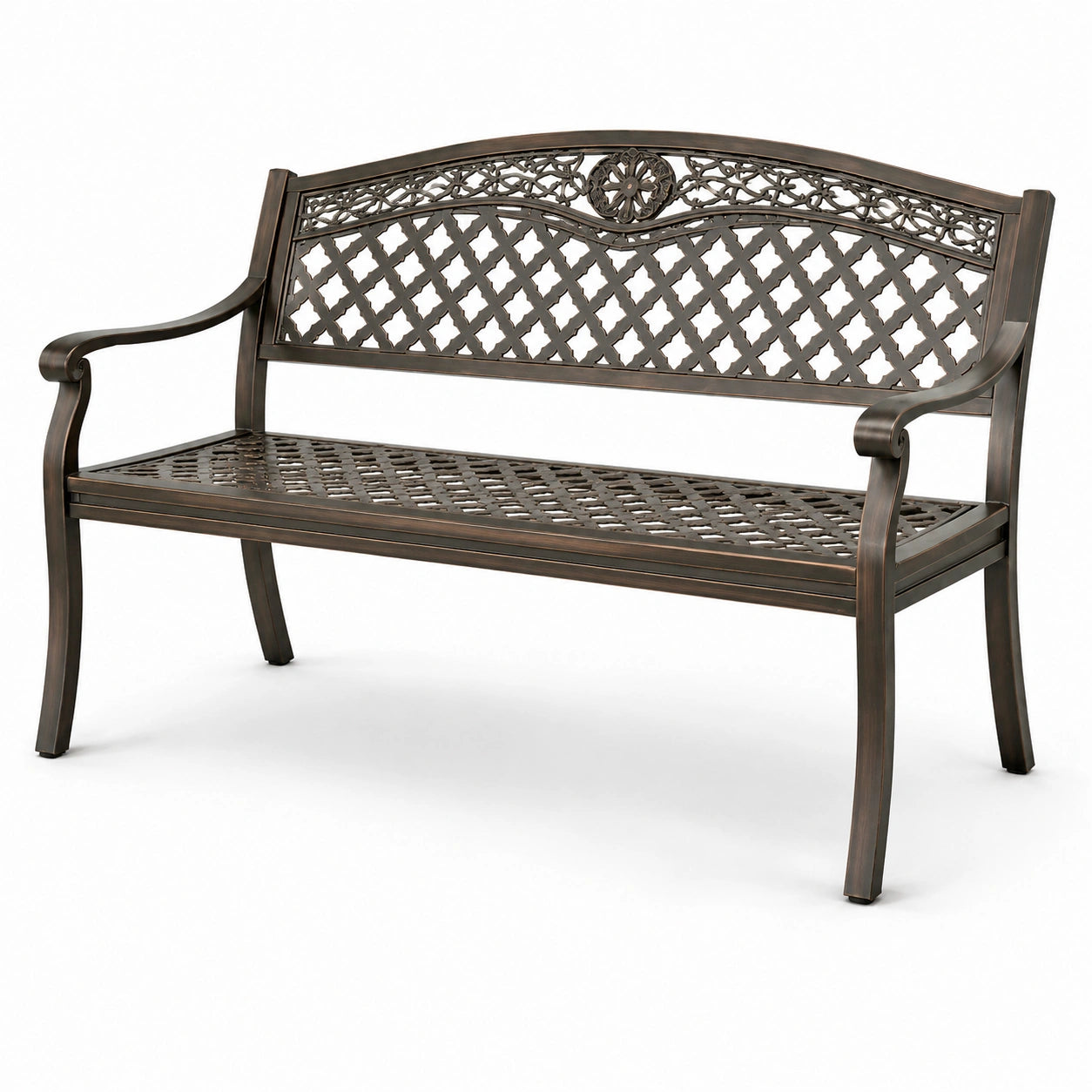 Metall Gartenbank Bronze