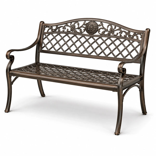 Aluminium Gartenbank Bronze 2-Sitzer