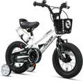 Glerc, Straßenfahrräder, 18 Zoll, Rover 12 14 16 Kinderfahrräder für Jungen & Mädchen ab 2-9, mit Stützrädern, Korb und Wasserflasche，Mehrere Farben