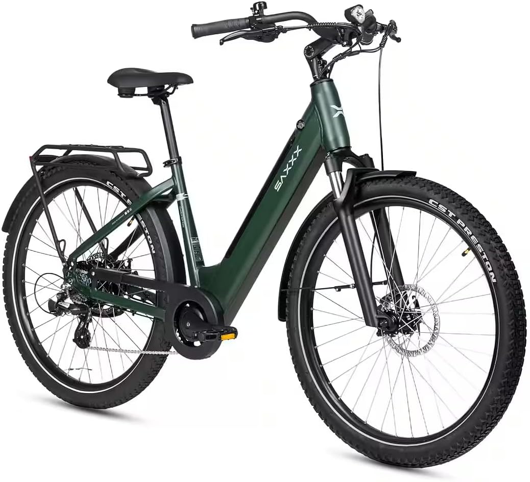 SAXXX, E-Bike, 27.5 Zoll, 13Ah, 36V, E Bike Tiefeinsteiger mit Akku, Elektro Fahrrad Erwachsene mit Scheibenbremse