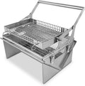 HDWYSY, Holzkohlegrill, Edelstahl 304, für direkten Kontakt mit Lebensmitteln geeignet