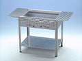 BSR-Grillen, Holzkohlegrill, 65x53x80 cm, 59,5x47 cm, Grill Kohlegrill aus Edelstahl mit Seitenablagen und leicht