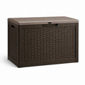 Aufbewahrungsbox Kunststoff Rattan Braun 117x56x45 cm