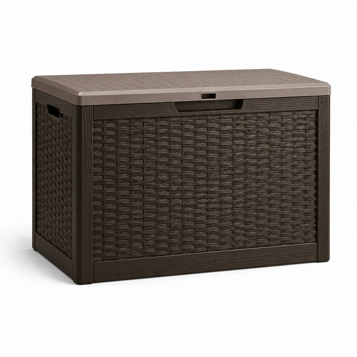Aufbewahrungsbox Kunststoff Rattan Braun 117x56x45 cm