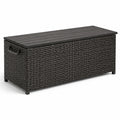 Polyrattan Gartenbox Schwarz 120cm x 50cm x 60cm