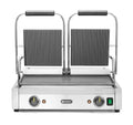 HENDI, Elektrogrill, 530mm, 3600W, 210mm, 230V, Kontaktgrill, Doppelversion, Tischgrill, Sandwichtoaster, Regelbar bis max. 300°C