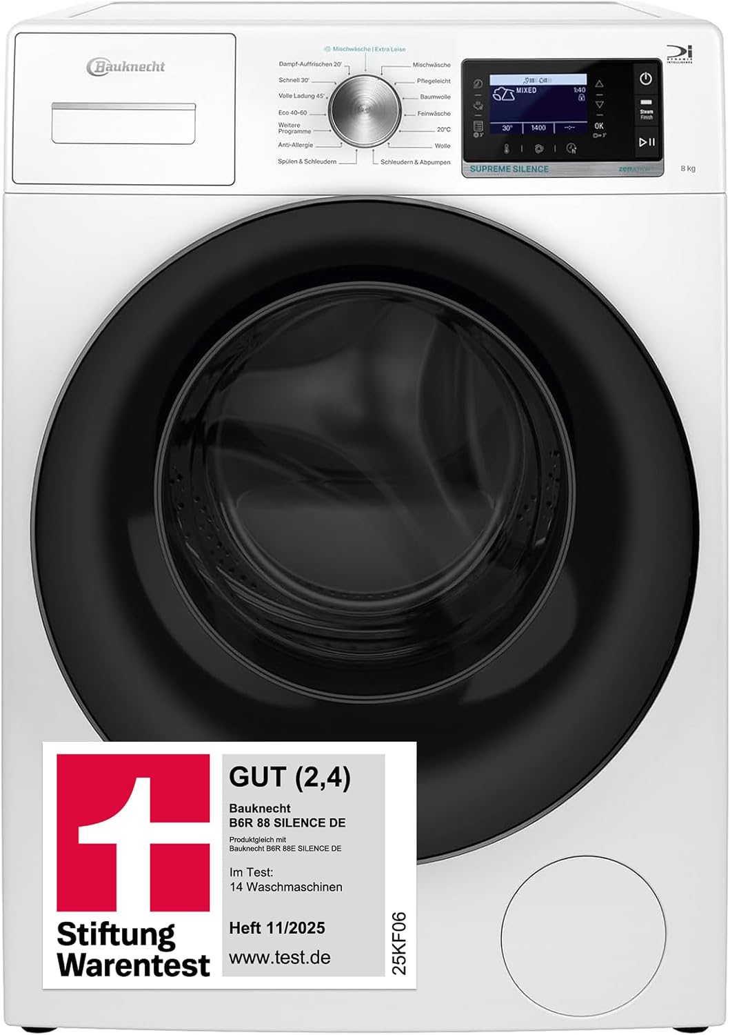 Bauknecht, Waschmaschine, 8 kg, B6R 88 SILENCE DE Frontlader