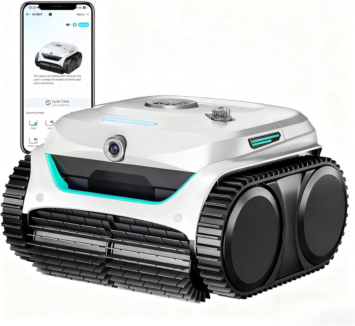 WYBOT, Poolroboter, 200m, C2 Vision mit AI Kamera und Akku 180min