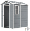 Gerätehaus, Outsunny, 172 cm, 2,1m, ² Wasserdicht mit Boden 131x186x198/ Grau