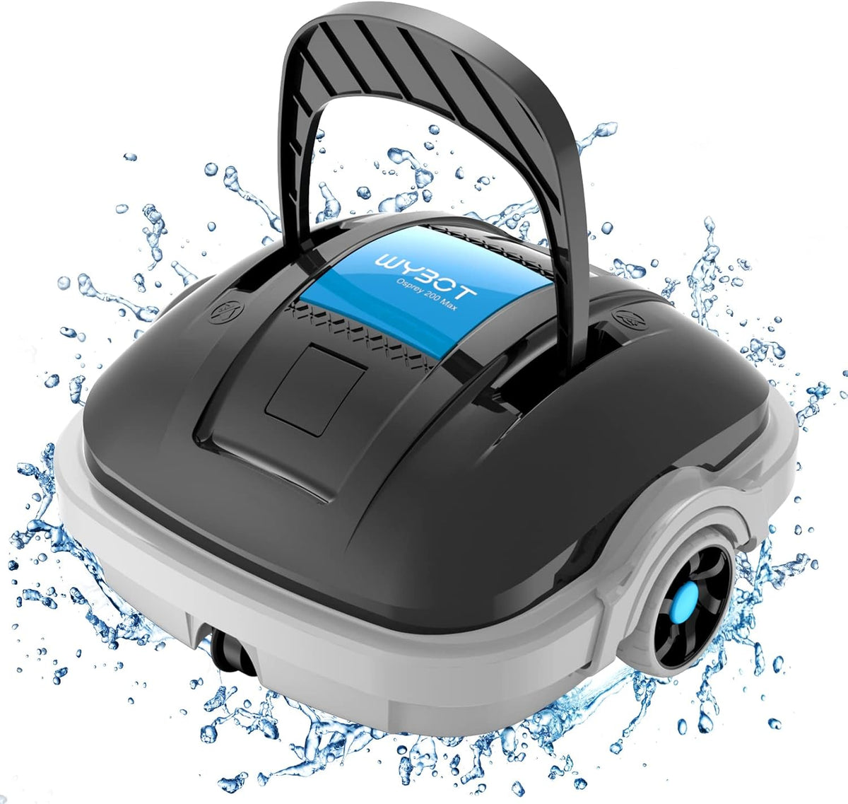 WYBOT, Poolroboter, 80 m, Poolstaubsauger für 100 Minuten Betrieb, automatisches Parken, hohe Saugleistung, kabelloser Poolreinigungsroboter bis zu ²