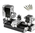 ZHRUI, Metalldrehmaschinen, 0,02 mm, 50 mm, 36 W, Hochgezogene Mini-Drehmaschine aus Vollmetall, max. Drehdurchmesser
