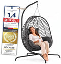 GOODS+GADGETS, Hängesessel, 120 kg, mit Gestell Hängekorb - Indoor & Outdoor Hängestuhl