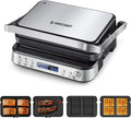 AMZCHEF, Elektrische Tischgrills, 2000W, Kontaktgrill XXL 4-in-1 Multifunktionsgrill mit, Panini Grill, Waffeleisen & Sandwichmaker