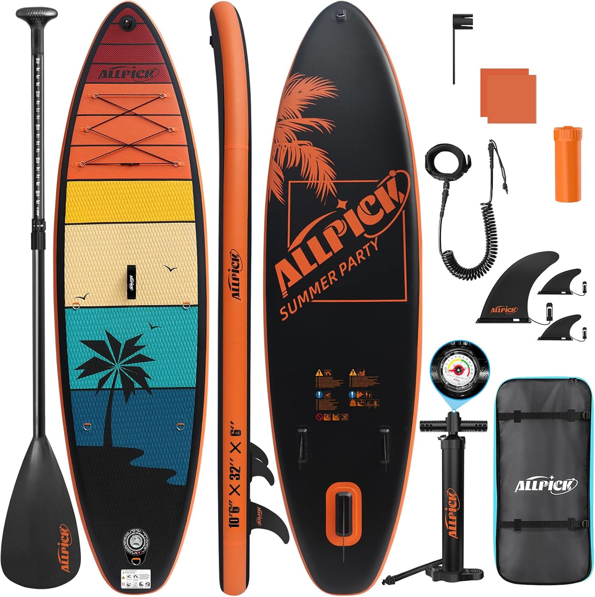 ALLPICK, SUP-Board, 200kg, Stand Up Paddling Board Aufblasbar, SUP Board Set