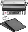 Braun, Elektrogrill, 2200 W, MultiGrill 9 Pro CG 9160, mit 2 unabhängigen Thermostaten, 3 Kochpositionen, spülmaschinenfeste Platten