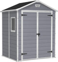 Gerätehaus, Keter, 185x152x226cm, 169x138x219cm, 4.8m, Manor 6x5DD Gartenhaus wetterfest ³, Kunststoff, Outdoor