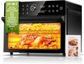 cookwise, Backofen, 1800W, 30L, Heißluftfritteuse XXL Mini mit LED-Touchscreen, Mini mit Umluft mit 20 Programmen und Zwei Kochmodi