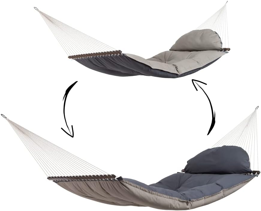 AMAZONAS, Hängematten, 365x140cm, 200 kg, Luxus Hängematte Fat Hammock Mehrpersonen bis
