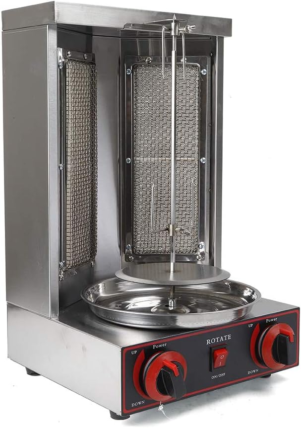 innytund, Elektrische Tischgrills, 3000W, Elektro Grill Vertikalgrill Hähnchengrill Gas Kebap Machine