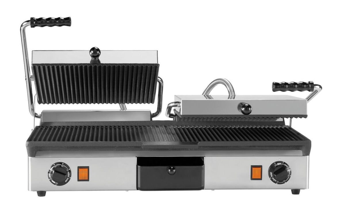 MILAN-TOAST, Elektrische Tischgrills, Contactgrill dubbel glad/geribd Interhal 16052