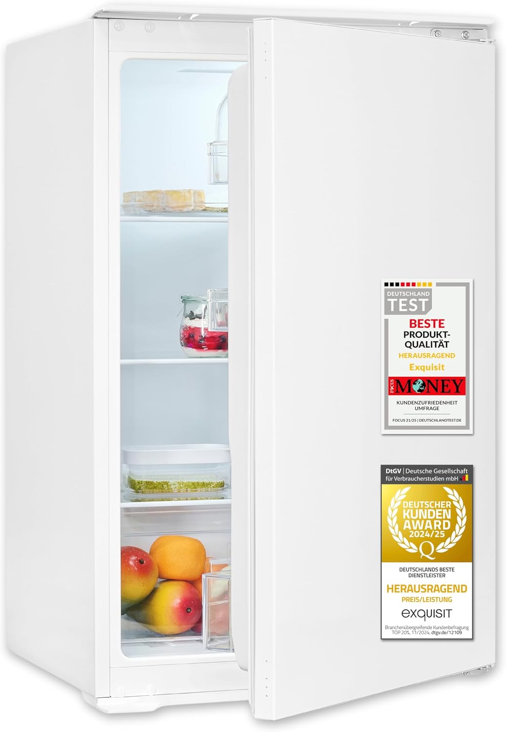 Exquisit, Kühlschrank, 129 Liter, 88 cm, EKS5131-V-040E Einbau- - - Nische