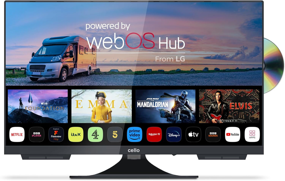 Cello, Fernseher, 230V, 12V, C2425WSF Trav 24' Full HD SMART/DVD Camping Reise TV