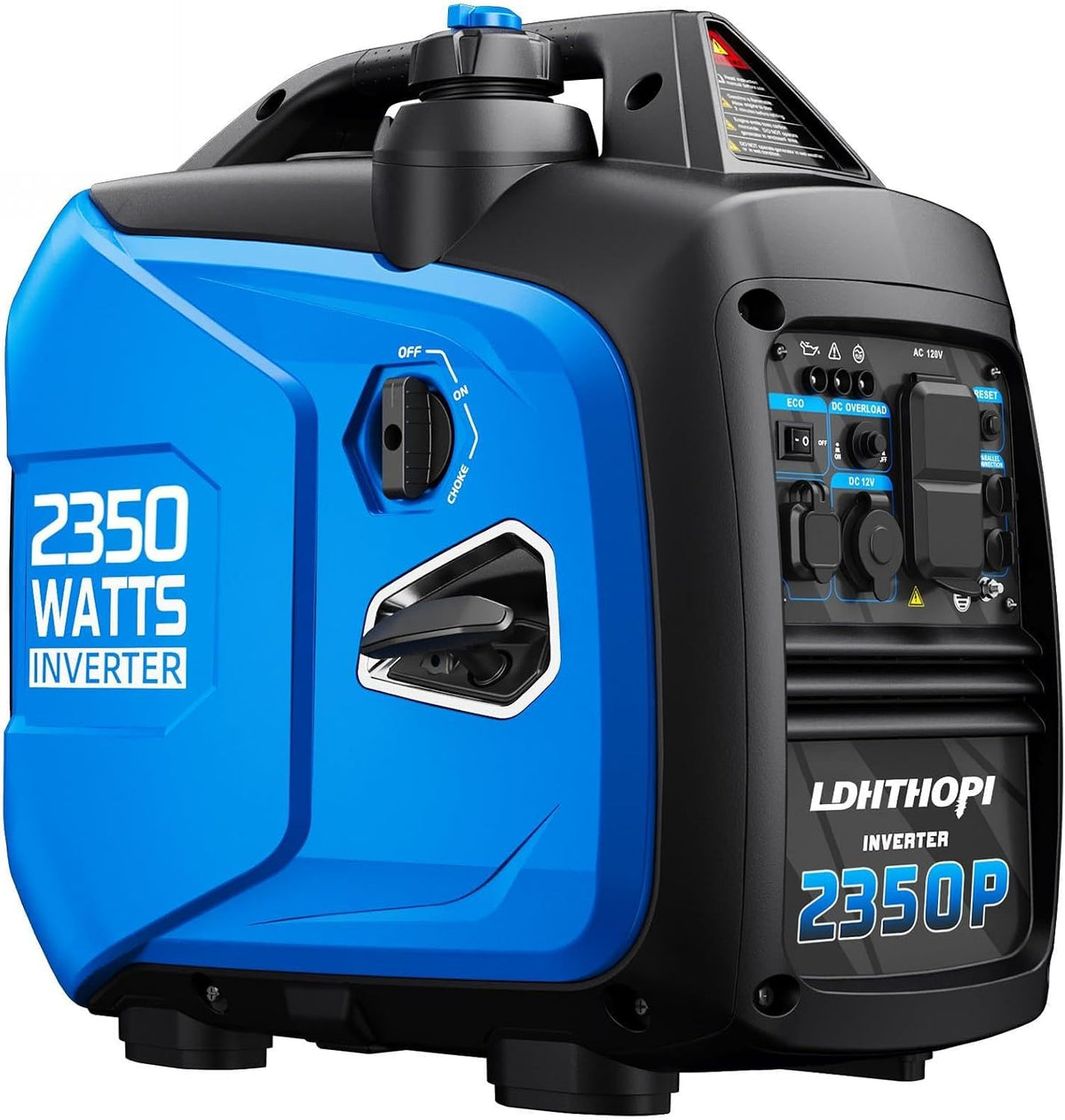 LDHTHOPI, Powerstation, 2350W, 230V, Inverter Stromerzeuger Stromgenerator Benzin 4 Takt mit USB, Digitalanzeige