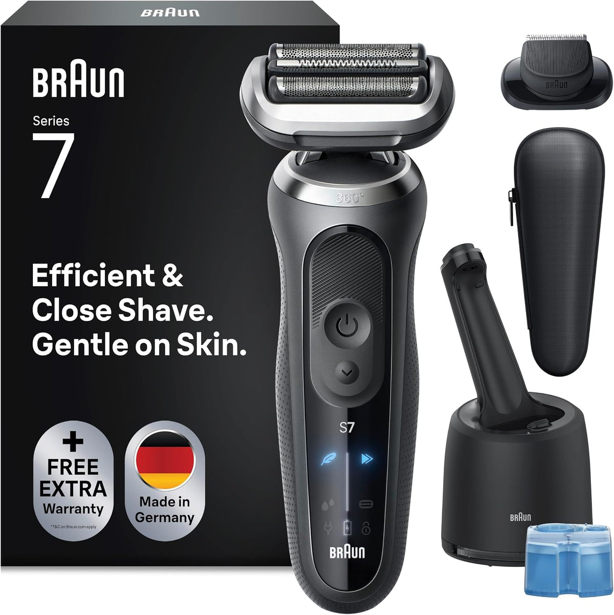Braun, Folienrasierer, Rasierer Herren Elektrisch Series 7, 72-C7200cc, Gold