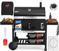 KESSER, Holzkohlegrill, ® XXL Grillwagen Set mit Deckel & Thermometer, großer BBQ Kohlegrill Wagen, Smoker Grill mit Kamin & Lüftung