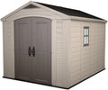 Gerätehaus, Keter, 256.5 x 332 x 243 cm, 15.5m, Factor 8x11, Beige, ³ Rauminhalt, Außenmaße (B/T/H):, wetterfest