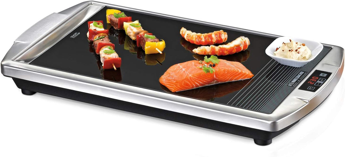 Rommelsbacher, Elektrische Grillpfannen, CERAN® Grill CG 2308/TC - Made in Germany, SCHOTT CERAN® Grillfläche, Temperatur von 80-280 °C einstellbar