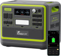 FOSSiBOT, Powerstation, 2048Wh, 2400W, 4800W, 230V, Solargenerator, Tragbare F2400 mit Lifepo4, Solargenerator ( Spitze) 3 AC Ausgängen