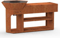 barbecook, Feuerschalen & -körbe, 190x55x100cm, Feuerschale mit Feuerplatte Nestor Island bbq grill und