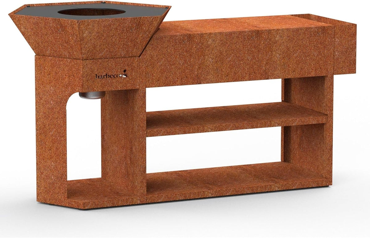 barbecook, Feuerschalen & -körbe, 190x55x100cm, Feuerschale mit Feuerplatte Nestor Island bbq grill und