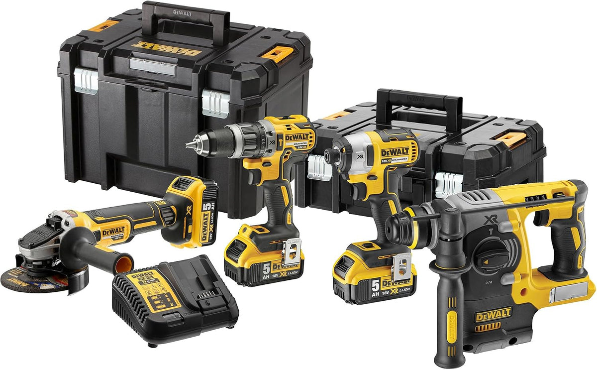 DEWALT, Werkzeugsets, 18V, 5Ah, XR Werkzeugset, 3 x Akku, DCK422P3T-QW
