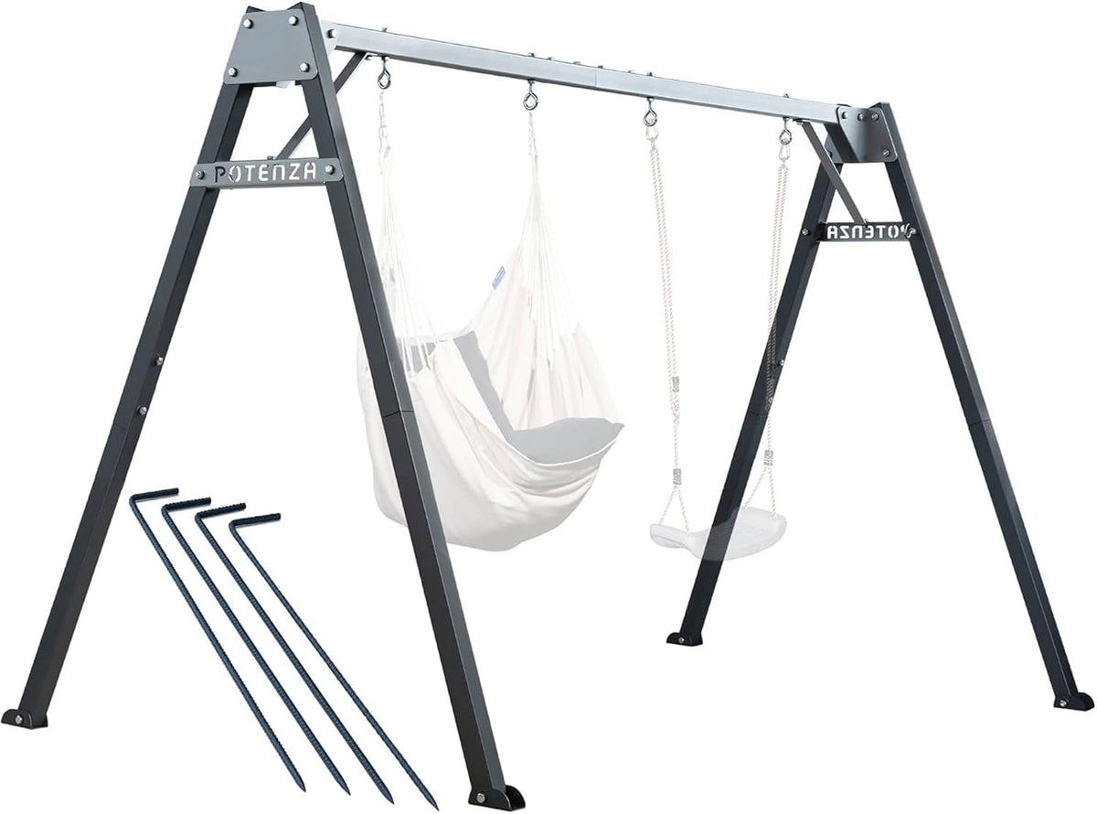 Potenza, Klettergeräte & Schaukeln, 250x207 cm, Kinderschaukel Verzinktes Schaukelgestell Metall
