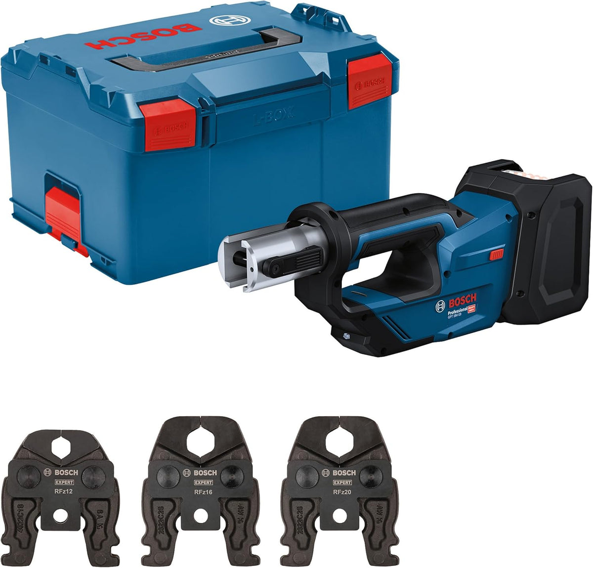 Bosch Professional, Einpresswerkzeuge, 18V, System Akku Presswerkzeug GPT -19