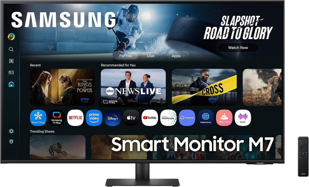 Samsung, Monitor, 43 Zoll, M70F 4K Smart AI, VA-Panel, 3840 x 2160, 60Hz, 4ms (G/G), Speaker, Gaming Hub, 4K Upscaling