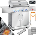 KESSER, Gasgrill, ® mit 4 Brenner + 1x Infrarot Keramik Seitenbrenner &