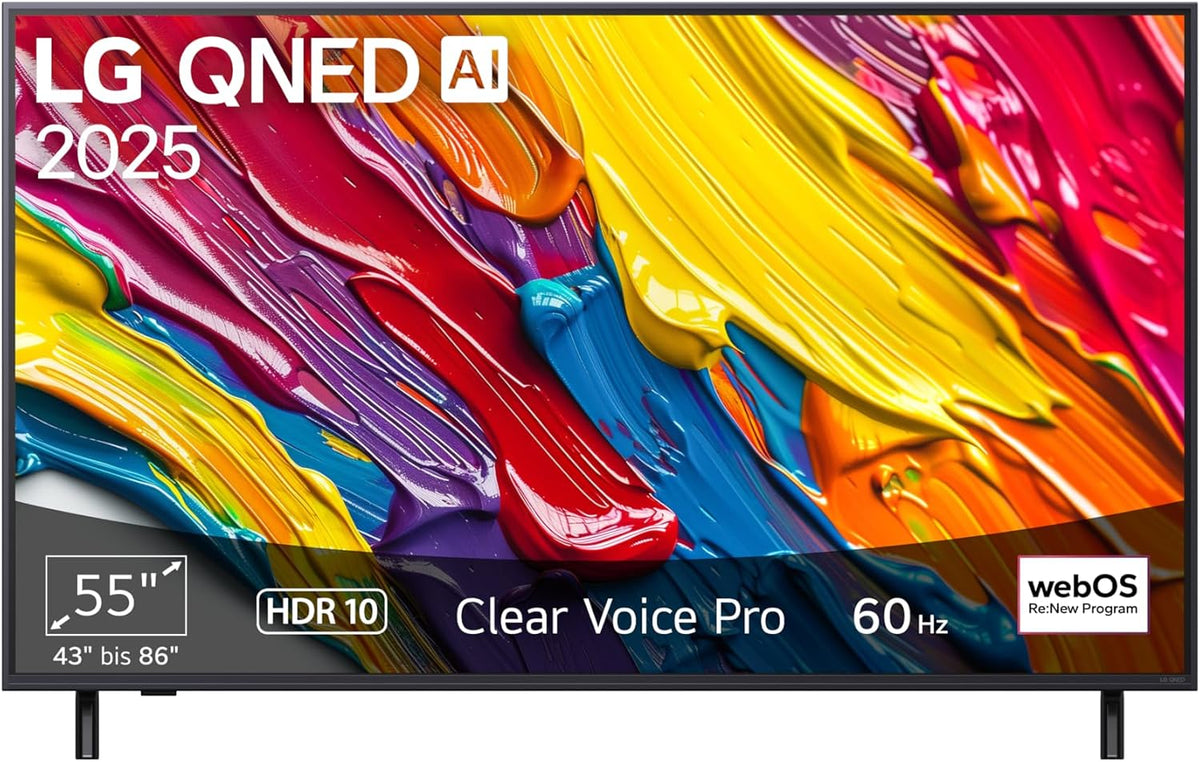LG, Fernseher, 55 Zoll, 139 cm, 55QNED82A6B TV 4K QNED AI TV (α7 Gen8 4K AI Prozessor, webOS 25, 60Hz) [Modelljahr 2025]